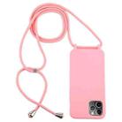 For iPhone 12 Pro Max Candy Colors TPU Protective Case with Lanyard(Pink) - 1