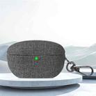 For Sony WF-1000XM5 Fine Cloth Earphone Case with Hook(Grey) - 1