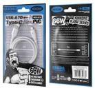 WK WDC-67a Kinkong 1m 66W PVC Data Cable, Interface:USB to Type-C(White) - 3