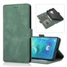 For Huawei Mate 20 Retro Magnetic Closing Clasp Horizontal Flip Leather Case with Holder & Card Slots & Photo Frame & Wallet(Green) - 1