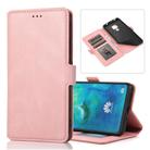 For Huawei Mate 20 Retro Magnetic Closing Clasp Horizontal Flip Leather Case with Holder & Card Slots & Photo Frame & Wallet(Rose Gold) - 1