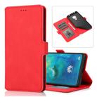 For Huawei Mate 20 Retro Magnetic Closing Clasp Horizontal Flip Leather Case with Holder & Card Slots & Photo Frame & Wallet(Red) - 2