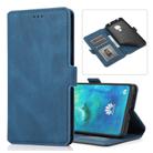 For Huawei Mate 20 Retro Magnetic Closing Clasp Horizontal Flip Leather Case with Holder & Card Slots & Photo Frame & Wallet(Navy Blue) - 1