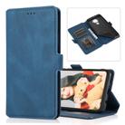 For Huawei Mate 30 Lite Retro Magnetic Closing Clasp Horizontal Flip Leather Case with Holder & Card Slots & Photo Frame & Wallet(Navy Blue) - 1