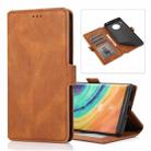 For Huawei Mate 30 Pro Retro Magnetic Closing Clasp Horizontal Flip Leather Case with Holder & Card Slots & Photo Frame & Wallet(Brown) - 1