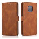 For Huawei Mate 20 Pro Retro Magnetic Closing Clasp Horizontal Flip Leather Case with Holder & Card Slots & Photo Frame & Wallet(Brown) - 1
