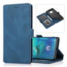 For Huawei Mate 20 Pro Retro Magnetic Closing Clasp Horizontal Flip Leather Case with Holder & Card Slots & Photo Frame & Wallet(Navy Blue) - 1