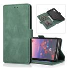 For Huawei P20 Pro Retro Magnetic Closing Clasp Horizontal Flip Leather Case with Holder & Card Slots & Photo Frame & Wallet(Green) - 1