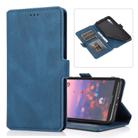 For Huawei P20 Pro Retro Magnetic Closing Clasp Horizontal Flip Leather Case with Holder & Card Slots & Photo Frame & Wallet(Navy Blue) - 1