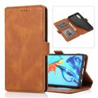 For Huawei P30 Retro Magnetic Closing Clasp Horizontal Flip Leather Case with Holder & Card Slots & Photo Frame & Wallet(Brown) - 1