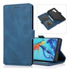 For Huawei P30 Pro Retro Magnetic Closing Clasp Horizontal Flip Leather Case with Holder & Card Slots & Photo Frame & Wallet(Navy Blue) - 1