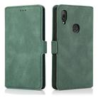 For Huawei Y6 (2019) Retro Magnetic Closing Clasp Horizontal Flip Leather Case with Holder & Card Slots & Photo Frame & Wallet(Green) - 1