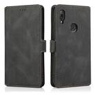 For Huawei Y6 (2019) Retro Magnetic Closing Clasp Horizontal Flip Leather Case with Holder & Card Slots & Photo Frame & Wallet(Black) - 1
