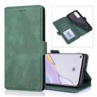 For Huawei nova 7 5G Retro Magnetic Closing Clasp Horizontal Flip Leather Case with Holder & Card Slots & Photo Frame & Wallet(Green) - 1