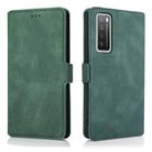 For Huawei nova 7 5G Retro Magnetic Closing Clasp Horizontal Flip Leather Case with Holder & Card Slots & Photo Frame & Wallet(Green) - 2