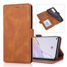 For Huawei nova 7 5G Retro Magnetic Closing Clasp Horizontal Flip Leather Case with Holder & Card Slots & Photo Frame & Wallet(Brown) - 1