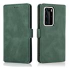 For Huawei P40 Pro+ Retro Magnetic Closing Clasp Horizontal Flip Leather Case with Holder & Card Slots & Photo Frame & Wallet(Green) - 2