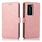 For Huawei P40 Pro+ Retro Magnetic Closing Clasp Horizontal Flip Leather Case with Holder & Card Slots & Photo Frame & Wallet(Rose Gold) - 2