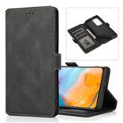 For Huawei P40 Pro+ Retro Magnetic Closing Clasp Horizontal Flip Leather Case with Holder & Card Slots & Photo Frame & Wallet(Black) - 1