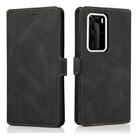 For Huawei P40 Pro+ Retro Magnetic Closing Clasp Horizontal Flip Leather Case with Holder & Card Slots & Photo Frame & Wallet(Black) - 2