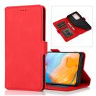 For Huawei P40 Pro+ Retro Magnetic Closing Clasp Horizontal Flip Leather Case with Holder & Card Slots & Photo Frame & Wallet(Red) - 1