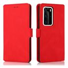 For Huawei P40 Pro+ Retro Magnetic Closing Clasp Horizontal Flip Leather Case with Holder & Card Slots & Photo Frame & Wallet(Red) - 2