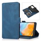 For Huawei P40 Pro+ Retro Magnetic Closing Clasp Horizontal Flip Leather Case with Holder & Card Slots & Photo Frame & Wallet(Navy Blue) - 1