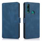 For Huawei Y9 Prime (2019) Retro Magnetic Closing Clasp Horizontal Flip Leather Case with Holder & Card Slots & Photo Frame & Wallet(Navy Blue) - 1