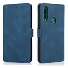 For Huawei Y9 Prime (2019) Retro Magnetic Closing Clasp Horizontal Flip Leather Case with Holder & Card Slots & Photo Frame & Wallet(Navy Blue) - 2