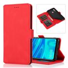 For Huawei Enjoy 9s Retro Magnetic Closing Clasp Horizontal Flip Leather Case with Holder & Card Slots & Photo Frame & Wallet(Red) - 1