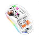HXSJ M333 Three Modes Transparent Wireless Mouse(White) - 1