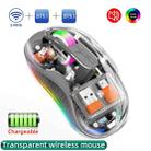 HXSJ M333 Three Modes Transparent Wireless Mouse(Space Grey) - 2