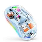 HXSJ M333 Three Modes Transparent Wireless Mouse(Blue) - 1