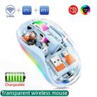 HXSJ M333 Three Modes Transparent Wireless Mouse(Blue) - 2