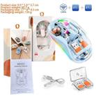 HXSJ M333 Three Modes Transparent Wireless Mouse(Blue) - 3