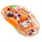 HXSJ M333 Three Modes Transparent Wireless Mouse(Orange) - 1
