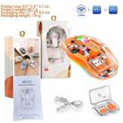 HXSJ M333 Three Modes Transparent Wireless Mouse(Orange) - 3