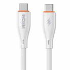 WK WDC-68 Kinkong Flash Series 1m 65W PVC Fast Charging Data Cable, Interface:Type-C to Type-C(White) - 1