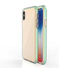 For iPhone X / XS TPU Double-color Shockproof Protective Case(Mint Green) - 1