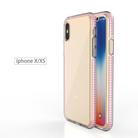 For iPhone X / XS TPU Double-color Shockproof Protective Case(Pink) - 2