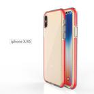 For iPhone X / XS TPU Double-color Shockproof Protective Case(Red) - 1