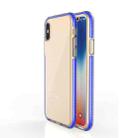 For iPhone X / XS TPU Double-color Shockproof Protective Case(Blue) - 1