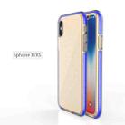 For iPhone X / XS TPU Double-color Shockproof Protective Case(Blue) - 2