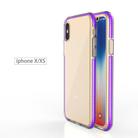 For iPhone X / XS TPU Double-color Shockproof Protective Case(Purple) - 2