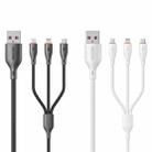 WK WDC-79 3 in 1 Kinkong Flash Series 1.2m 66W PVC Fast Charging Data Cable, Interface:USB to Type-C+8 Pin+Micro(Black) - 2