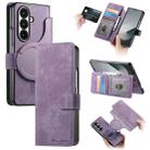 For Samsung Galax Z Fold7 5G CaseNeo MagSafe RFID Anti-theft Retro Leather Phone Case(Purple) - 1