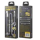 WK WDC-77 Convertible 3 in 1 240W Ultra-Fast ChargingTrue Silicone Data Cable, Interface:6 in 1(Gray) - 2