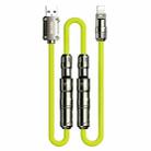 WK WDC-77 Convertible 3 in 1 240W Ultra-Fast ChargingTrue Silicone Data Cable, Interface:6 in 1(Green) - 1