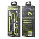 WK WDC-77 Convertible 3 in 1 240W Ultra-Fast ChargingTrue Silicone Data Cable, Interface:6 in 1(Green) - 2