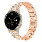 18mm For Garmin Venu 2S / vivoactive 4s/3s xDfind Diamond Jewelry Steel Watch Band(Rose Gold) - 1